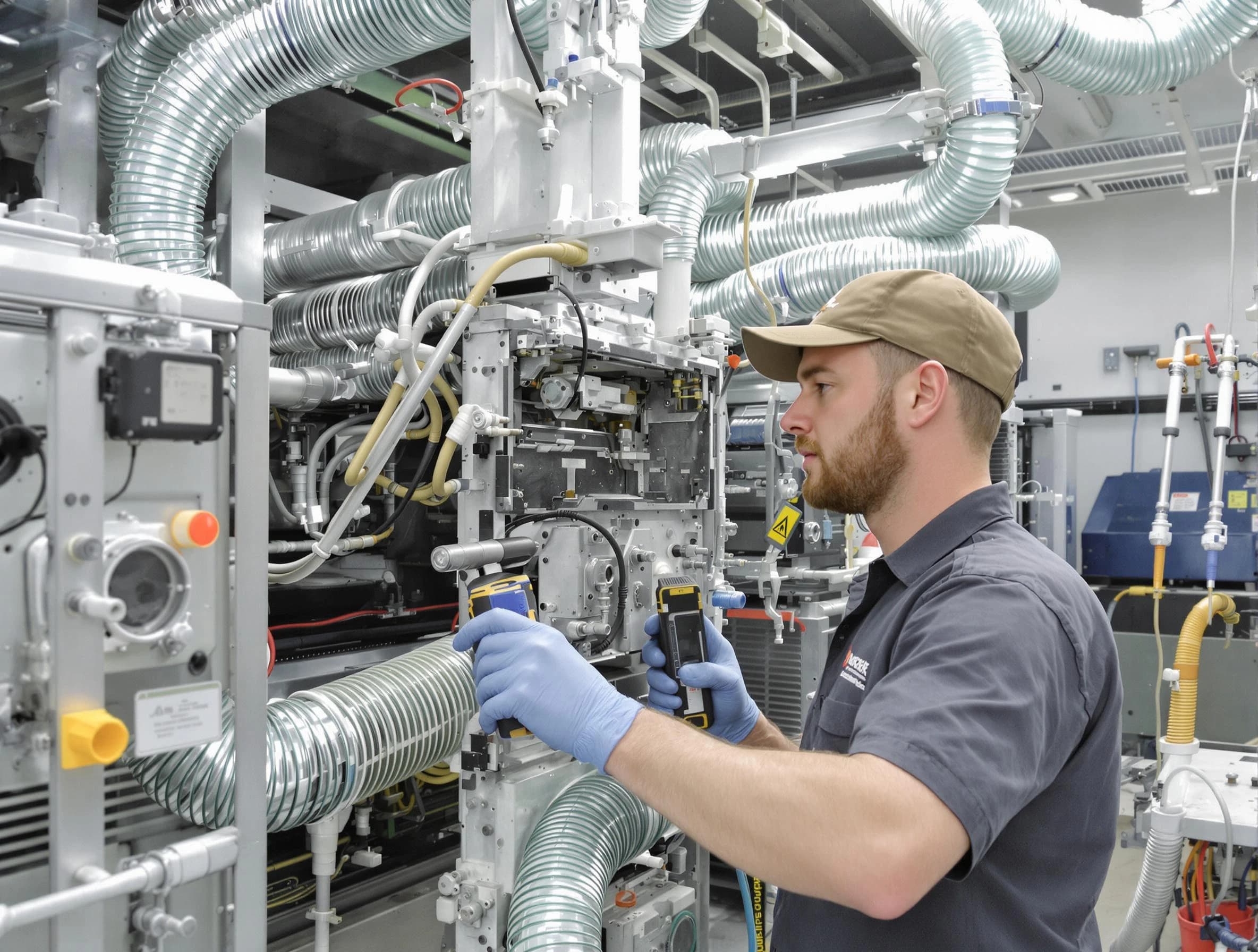 Middleborough Air Duct Cleaning technician performing precision commercial coil cleaning at a business facility in Middleborough