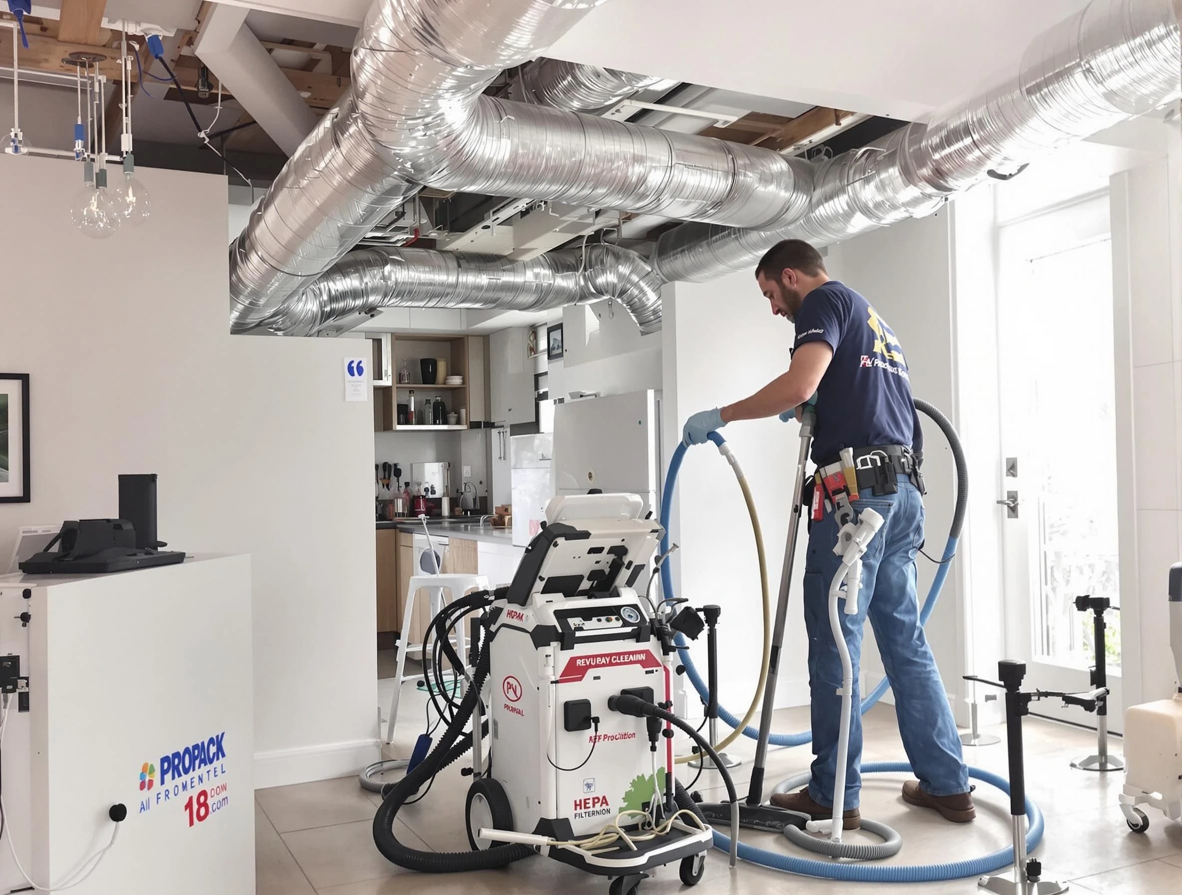 Middleborough Air Duct Cleaning technician performing advanced pure duct cleaning with specialized equipment in Middleborough