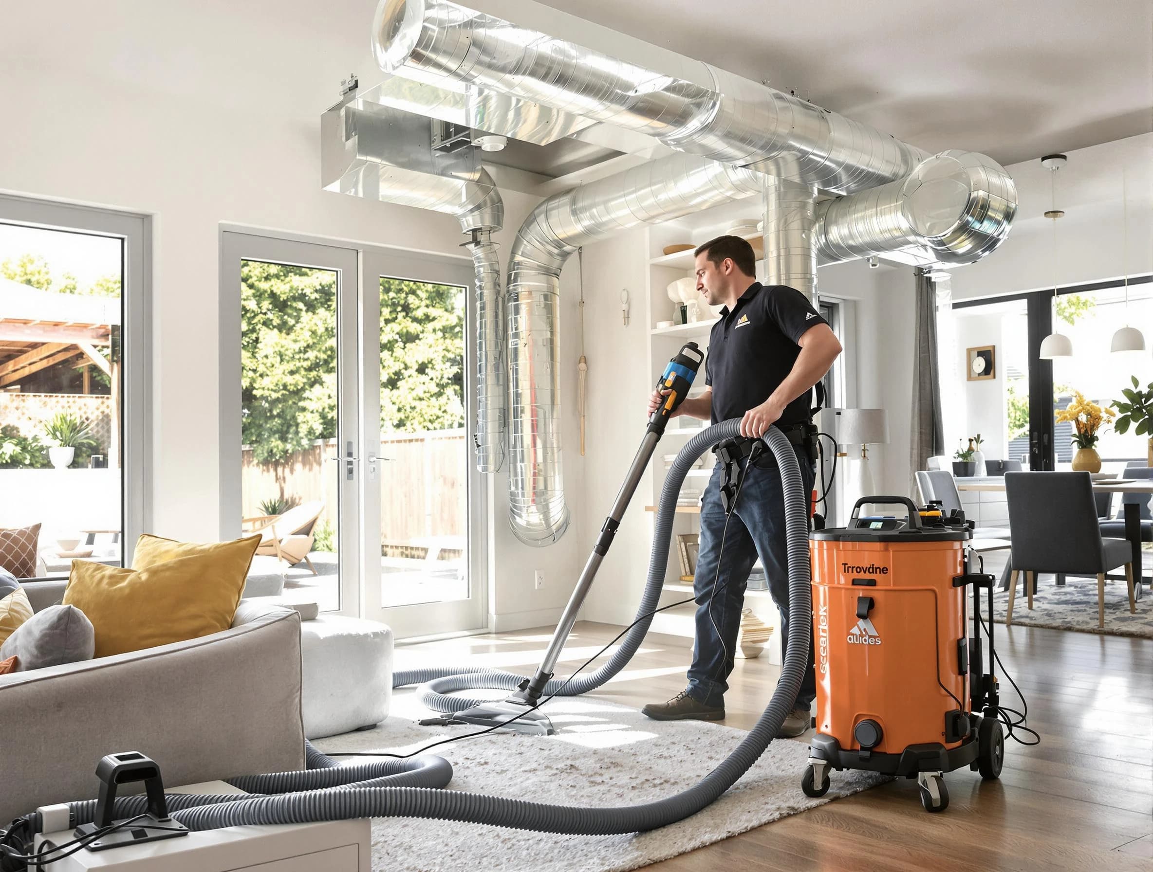 Middleborough Air Duct Cleaning specialist performing thorough residential duct cleaning using advanced equipment in Middleborough