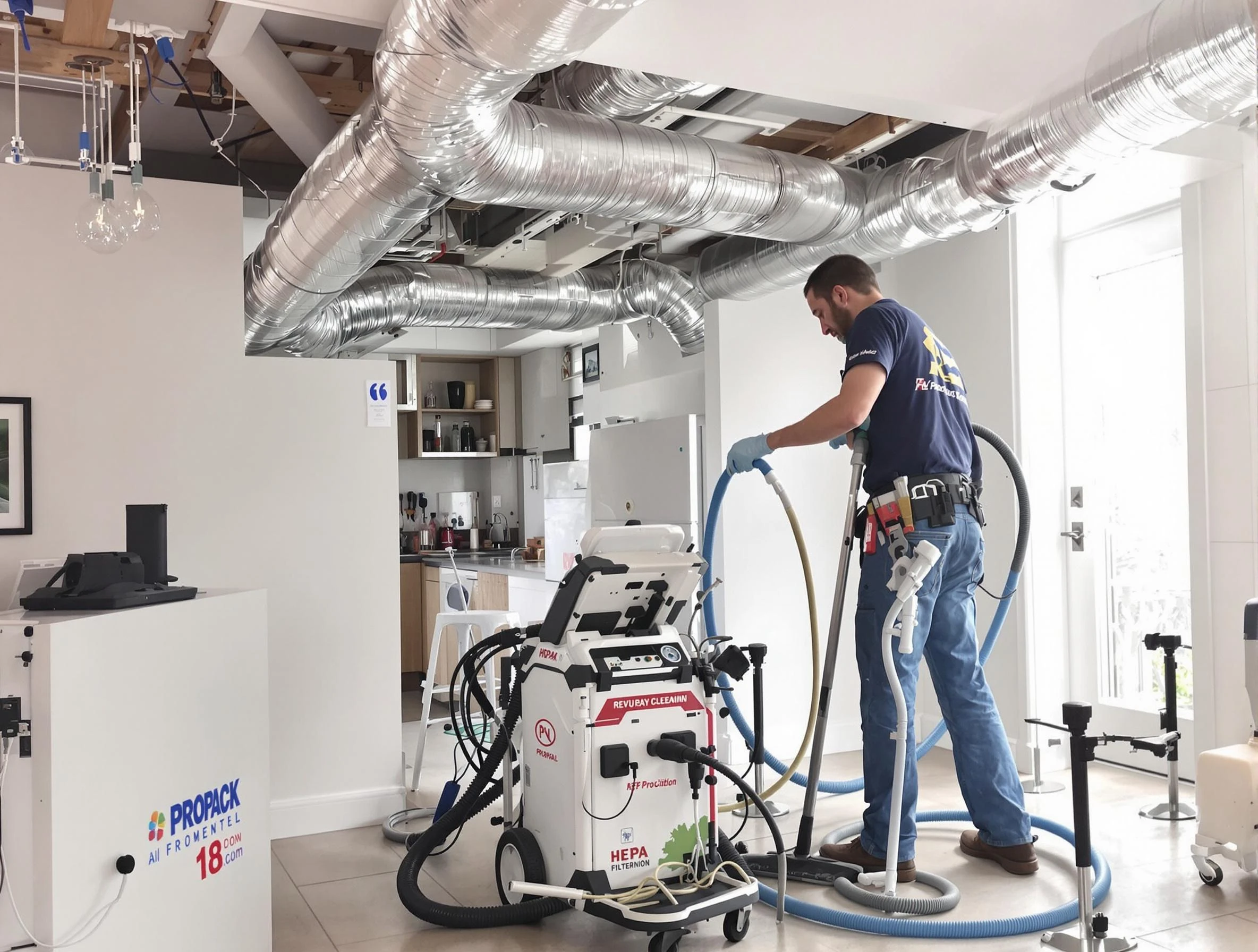 Middleborough Air Duct Cleaning technician performing advanced pure duct cleaning with specialized equipment in Middleborough