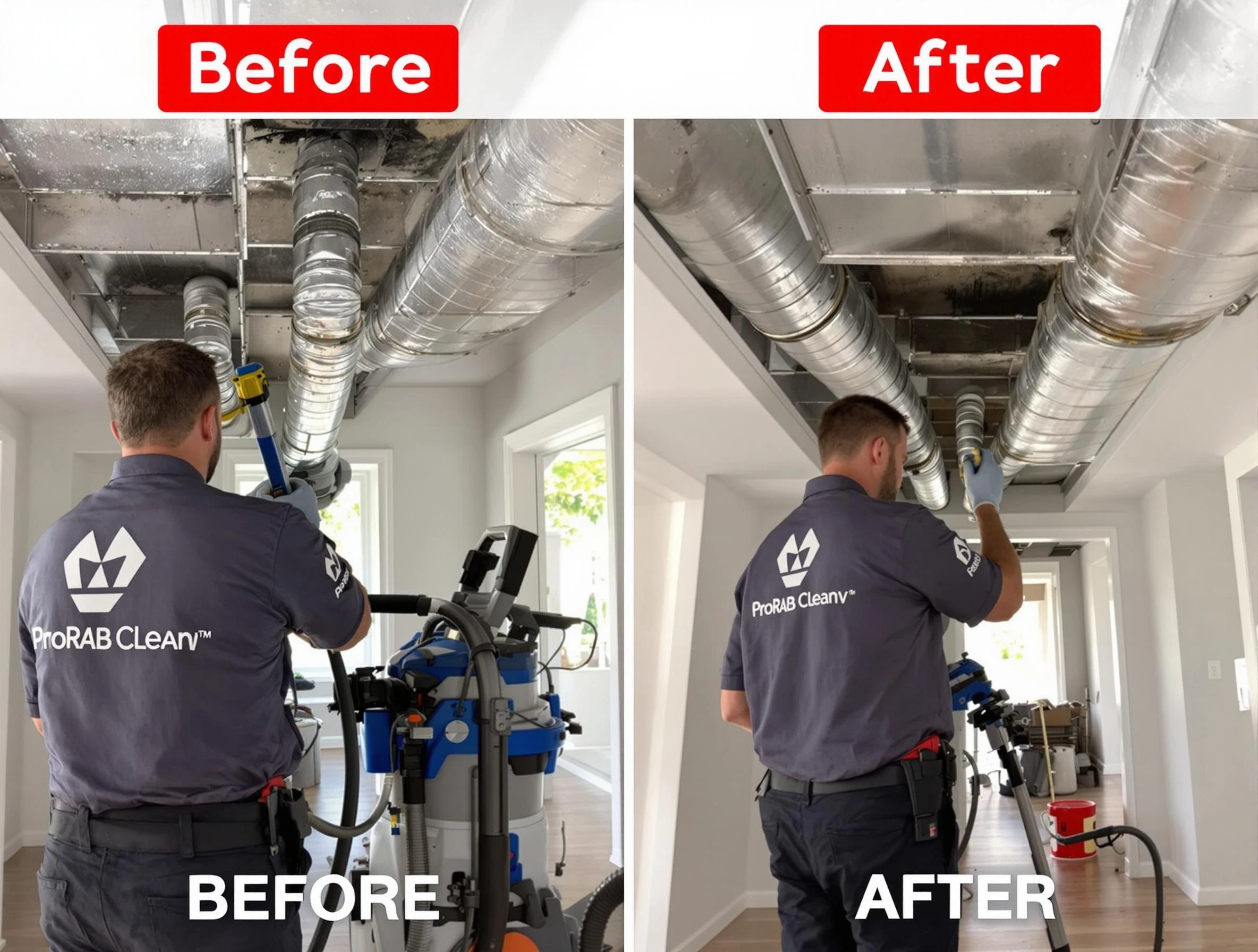 Middleborough Air Duct Cleaning expert performing thorough residential duct cleaning in a Middleborough home